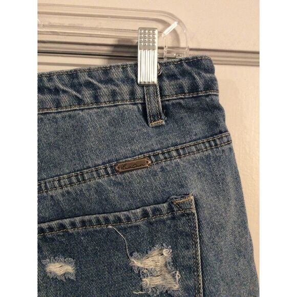 KanCan Distressed Destroyed Shorts Womens Size Large L High Rise - Picture 4 of 4